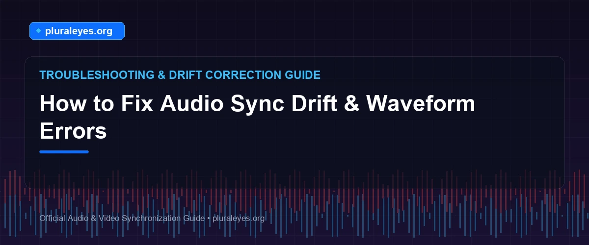 How to Fix Audio Sync Drift & Waveform Errors - pluraleyes.org